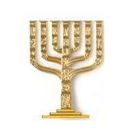 Miniatura da menorá Knesset - Dourada