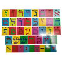Quadro com alfabeto hebraico