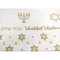 Toalha de mesa Shabat Shalom com estrelas - Grande