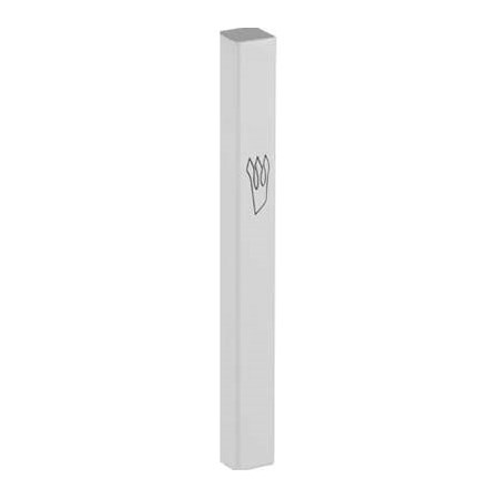 Mezuzá quadrada autoadesiva de 12 cm (alumínio) - Branca