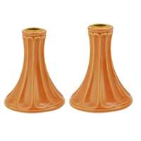 Castiçal de cerâmica laranja - Grande